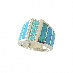 Anillo Rectangular Arcoiris